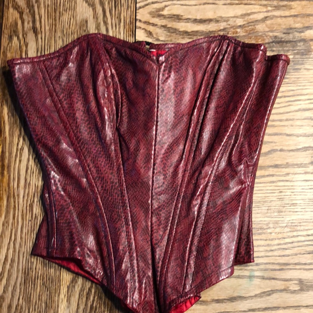 Red Snake Print Corset
